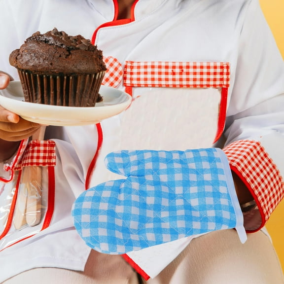 FRCOLOR 2 Pair Kids' Heat Resistant Oven Gloves Baking Oven Mitts for Kitchen Use Heat-Resistant Oven Mitts Kitchen Gloves For Baking And Microwave Use