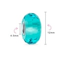 thumbnail image 3 of Bling Jewelry Womens Translucent Murano Faceted Glass Charm Bead with Sterling Silver Core, 3 of 4