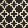 thumbnail image 4 of SAFAVIEH Courtyard Amanda Geometric Indoor/Outdoor Runner Rug, Black/Beige, 2'3" x 8', 4 of 5
