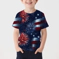 thumbnail image 2 of WERYOUNG Boy's T-Shirts Patriotic Print Tees Short Sleeve Comfortable T Shirts For Kids Fourth Of July Celebration Home Lounging Stylish Tops, 2 of 5