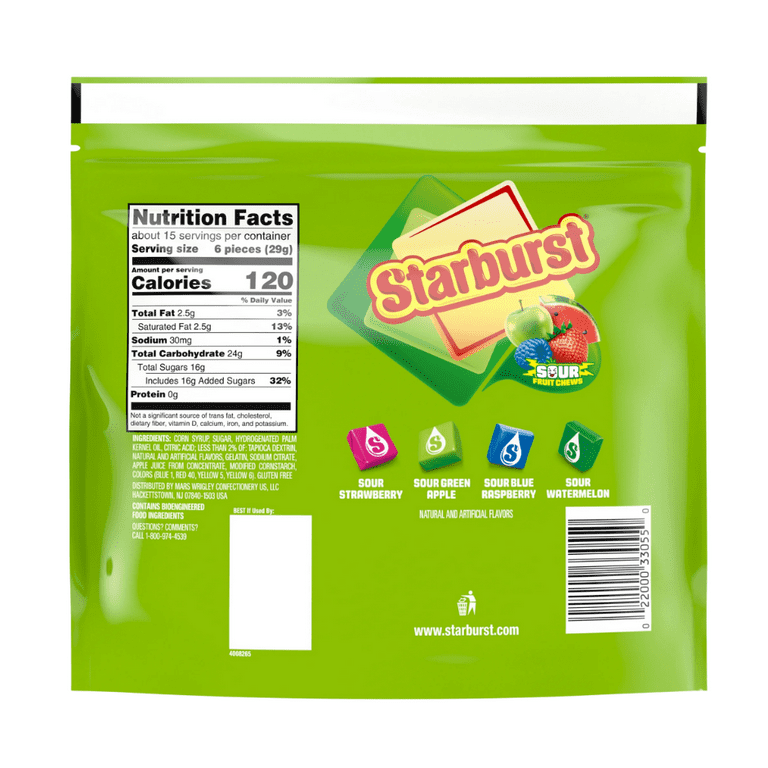 Starburst Sour Chewy Candy, Sharing Size 7.2 oz Bags (2 Pack)