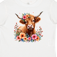 thumbnail image 4 of Inktastic Cute Highland Cow with Roses Floral Scottish Farm Western Boys or Girls Toddler T-Shirt, 4 of 5