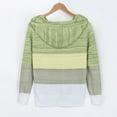 thumbnail image 5 of Womens Fall Fashion 2022! QLEICOM Sweaters for Women, Fashion Women Casual Patchwork V-Neck Long Sleeves Hooded Sweater Blouse Tops On Clearance, 5 of 5