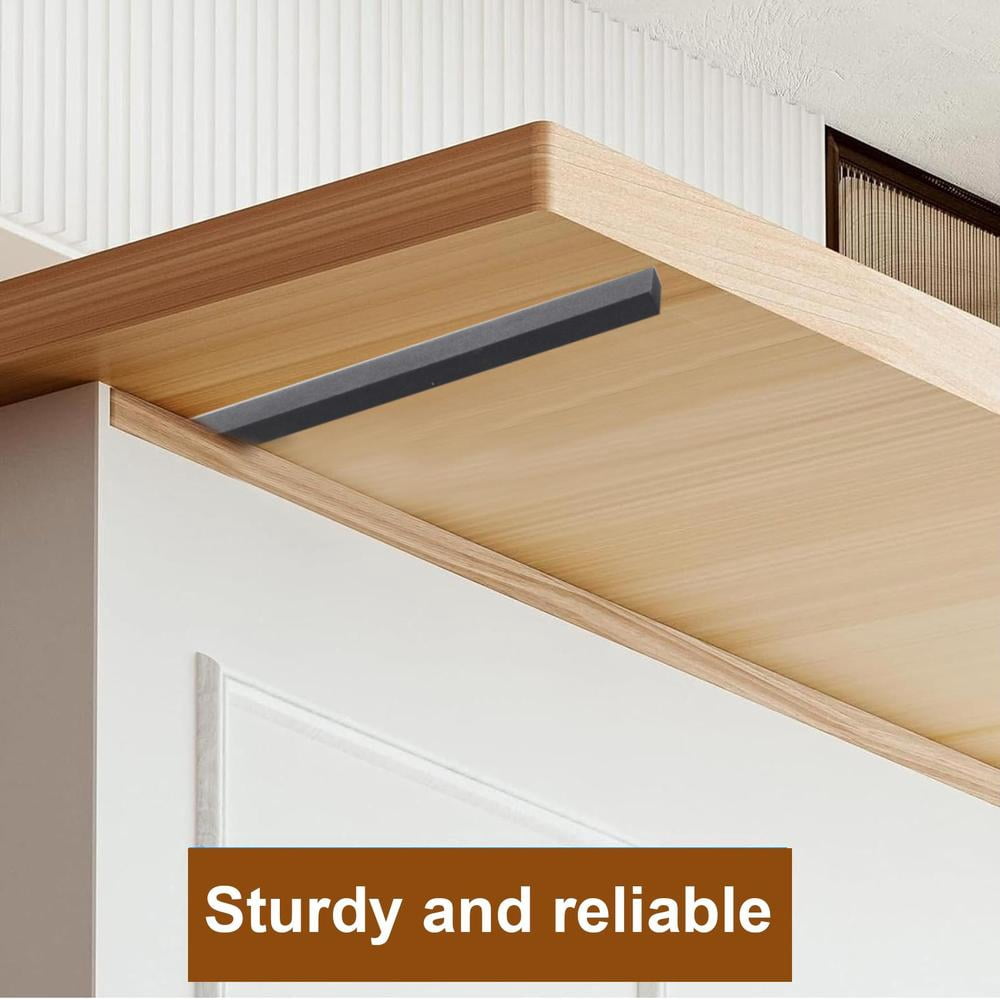 Shelf Brackets 18 inch, 3 Pack Floating Shelf Bracket Heavy Duty for Wood Shelves,Black Metal Wall Shelving Support Brackets Load Capacity for Kitchens, Bathrooms, Bedrooms, Offices