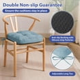 thumbnail image 5 of Chair Cushions for Dining Chairs, Dining Chair Cushions, Tufted Indoor Chair Pads with Ties & Non Slip Backing, Seat Cushions for Kitchen Chairs 16.5” x 16.5” x 3.5”, Set of 4, Light Blue, 5 of 14