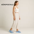 thumbnail image 4 of Aéropostale Women’s Double-Band EVA Platform Sandals with Slingback — Lightweight Cushioned Cloud Slides for Beach, Pool  Everyday in Black, Size 6, 4 of 5