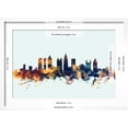 thumbnail image 5 of Art.com Atlanta Georgia Skyline Art Print by Michael Tompsett, White Frame Wall Art, 23" x 17", 5 of 5