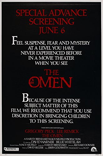 Horror classic 'The Omen' 1976 movie poster 24x36 Togo Ubuy