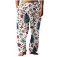 thumbnail image 2 of Runfenguu Work Pants For Men Cargo Pants Men'S Elastic Waist Blended Breathable Comfortable Soft Beach Casual Trousers Full Length Pants Baggy Sweatpants Men, 2 of 5