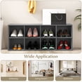 thumbnail image 4 of Resenkos 8 Cubbies Shoe Organizer with 500 LBS Weight Capacity-Gray, Space-Saving Shoe Rack Organizer for Closet Entryway, 4 of 7