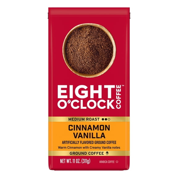 Eight O'Clock Coffee Cinnamon Vanilla Ground Medium Roast Arabica Coffee 11 oz