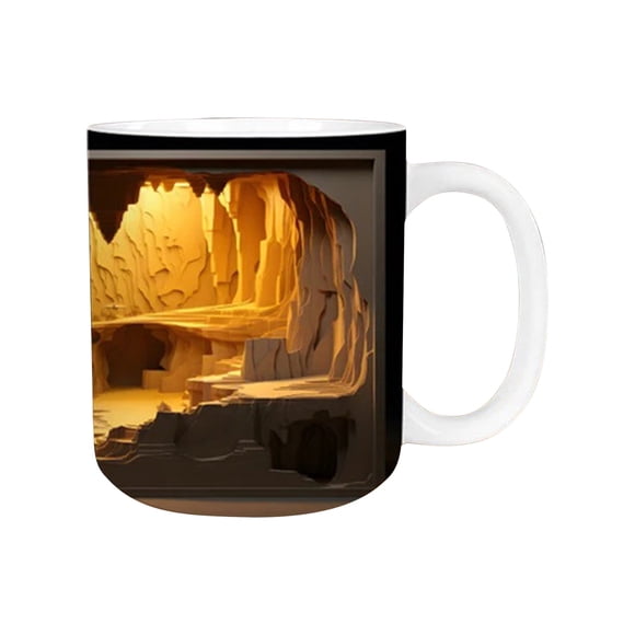 Soporte para cepillos de dientes con taza | Organizador de baño para encimera | Taza de cerámica para escritorio de oficina en casa | Capacidad de 350 ml | Juego de 1 pieza