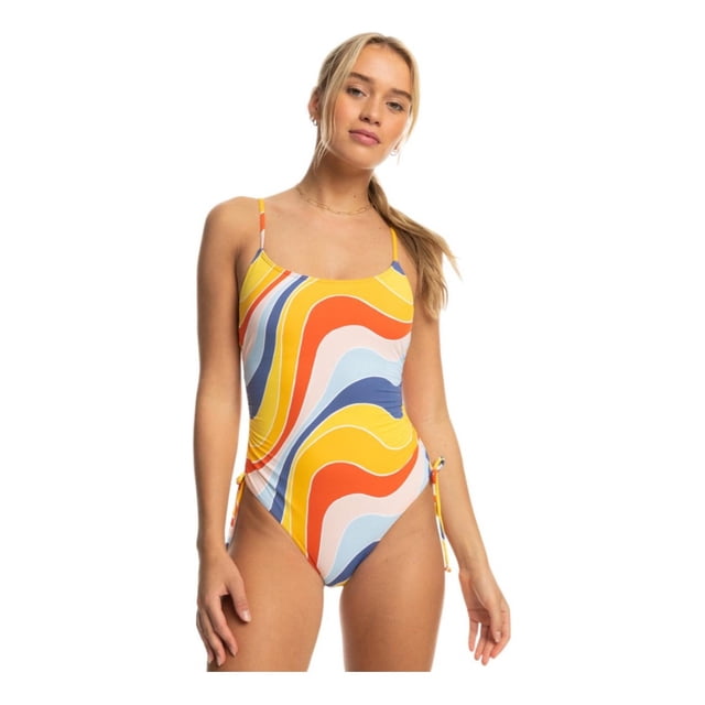Traje De Baño Roxy Palm Para Mujer Color Amarillo Modelo ERJX103571NME3