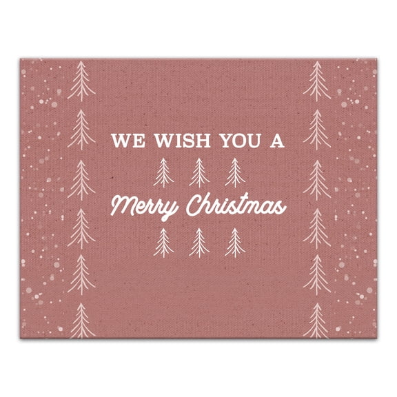 Creative Products We Wish You a Merry Christmas Red 14 x 11 Canvas Wall Art