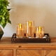 thumbnail image 2 of Velas sin llama Homemory de cristal ámbar con mando a distancia, 2 of 7