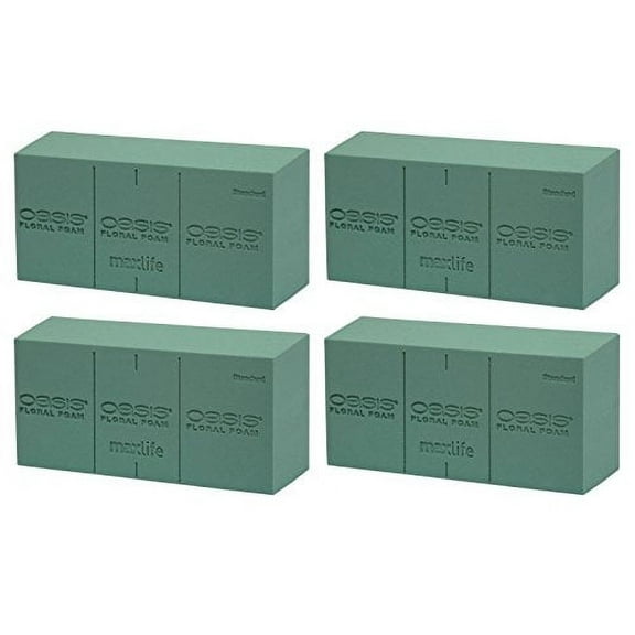 Oasis Floral Maxlife Standard Foam Bricks, Green (Pack of 4)