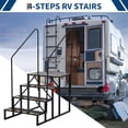 thumbnail image 3 of GloryStar Stable Heavy Duty RV Steps, Universal Stair Ladder with Handrail for Travel Trailers, Pools, and Trampolines, 3 of 7