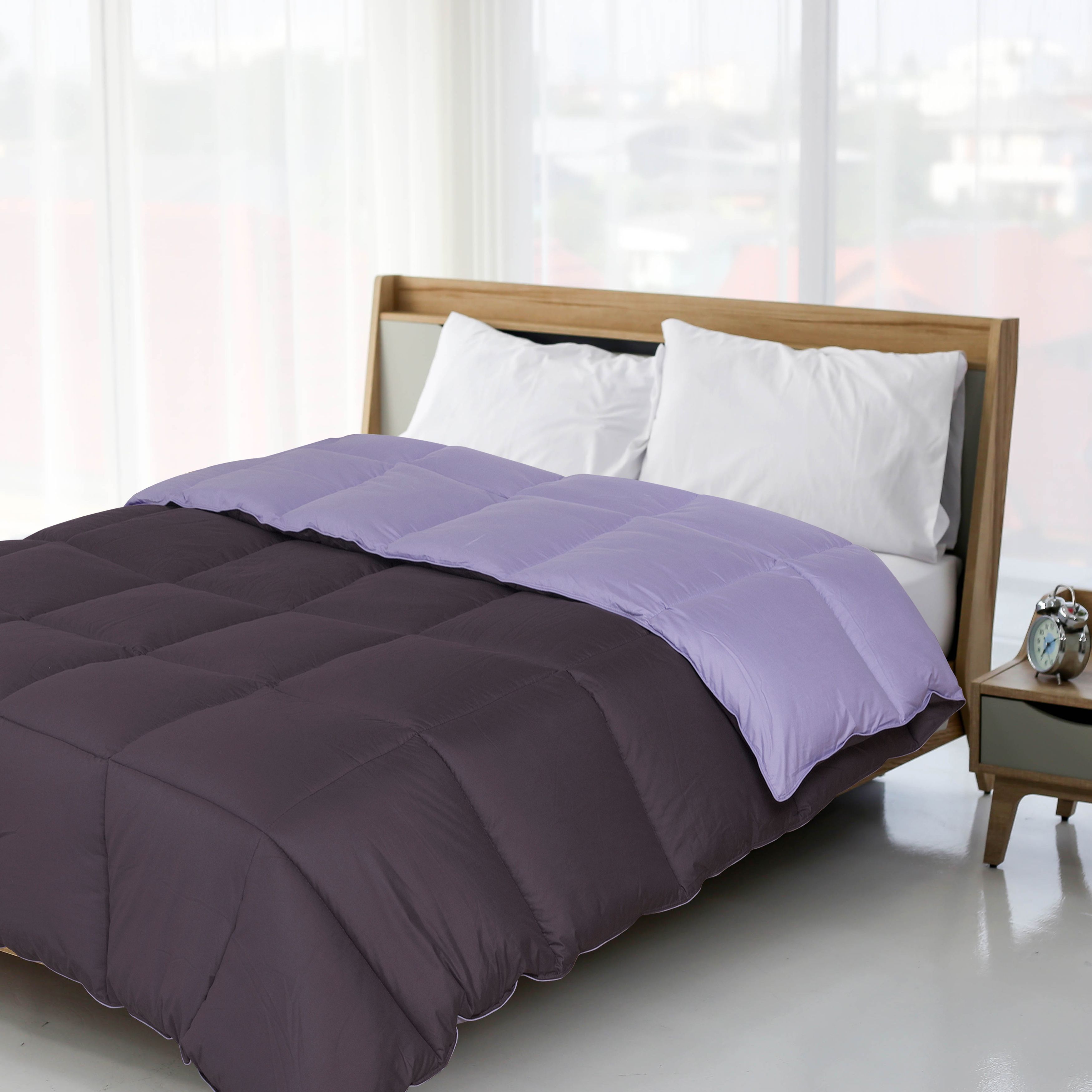 Superior Down Alternative Reversible Comforter, King, Plum/ Lilac - image 2 of 4