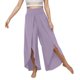 thumbnail image 1 of ICHUANYI Clearance Womens Fashion Summer Solid Casual Loose Elastic Waist Long Wide Leg Pants(Purple, S) ICHUANYI WER2023080814860, 1 of 3