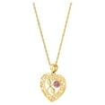 Brilliance Fine Jewelry 10K TwoTone Gold Heart Flower on GoldFilled