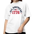 thumbnail image 2 of Smartprints All American 1776 Patriotic USA Women's T-Shirt White, Cotton, S, 2 of 4