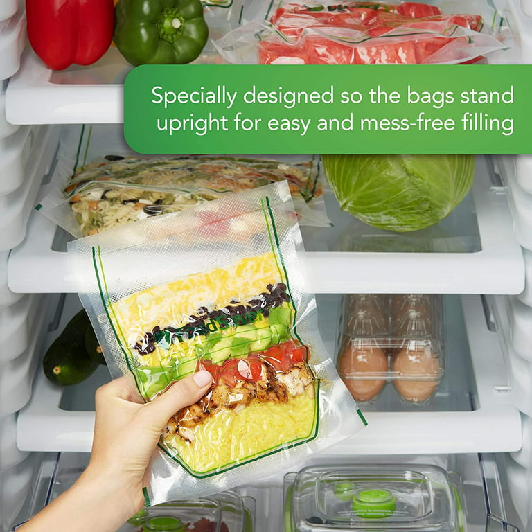 FoodSaver Easy Fill 1-Quart Vacuum Sealer Bags Commercial Grade and  Reusable 16 Count, Clear 