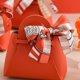 thumbnail image 3 of 5 hermosas cajas de regalo para bodas, de cuero sintético con cintas, para dulces. Naranja, 3 of 9