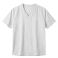 thumbnail image 5 of USNSM Mens Cotton Linen Shirts Short Sleeve Basic Tops Casual Versatile Summer Beach Tee V-Neck Lightweight Fashion T-Shirt White XXXL, 5 of 8