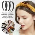 thumbnail image 3 of 40 Pcs Wide Black No Teeth Plain Headbands, Plastic Headbands, White Craft Plastic Skinny Headbands, Plastic Hard Thin Headband, DIY Hair Bands Headbands For Girls Women(1 Inch+1cm), 3 of 7