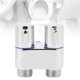thumbnail image 5 of 1 En 2 Válvula De ángulo De Salida, Válvula De Parada De Doble Salida De Latón 2 Válvulas De Agua Con G1/2 Hilo Masculino Para El Bidet Bidet Fregadero, 5 of 7