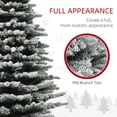 thumbnail image 3 of Christmas Tree HOMCOM 6.5 ft Pre-Lit Mountain Pine Artificial Christmas Tree, Snow Flocked Christmas Tree, Hinged Xmas Tree with 400 LED Lights and 990 Branch Tips for Holiday Party Decoration, Green, 3 of 10