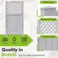 thumbnail image 4 of Homall Outdoor Patio 4 Panel Screen Enclosure,Plastic Privacy Screens, Air Conditioner Fence Panels, Trash Can Fence for Garden,Gray, 4 of 7