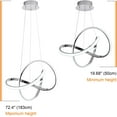 thumbnail image 5 of ZXNYH Modern LED Pendant Light with Irregular Ring Lights Dimmable LED Contemporary Ceiling Light Fixture for Kitchen Dining Room Bedroom Kitchen Island Cafe, 6000K White, 5 of 8
