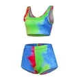 thumbnail image 3 of USSUMA Deals Running Shorts for Women Gradient Prints Hotpants Pull-on Sexy Camisole Tops High Waist Gym Shorts Sports BreAthable Shrots Suit Modern Fit Shorts for Staying at Home Blue L, 3 of 6