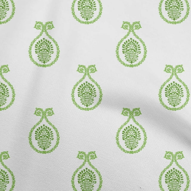 oneOone Polyester Spandex Light Green Fabric Block Fabric For Sewing Printed Craft Fabric By The Yard 56 Inch Wide