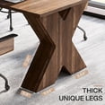 thumbnail image 6 of Tribesigns 63" Executive Desk, Modern Wood Large Office Computer Desk for Home Office, Brown, 6 of 7
