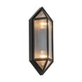 thumbnail image 2 of Kuzco Lighting Ew332705 Cairo 2 Light 15" Tall Wall Sconce - Textured Black / Clear Ribbed, 2 of 4