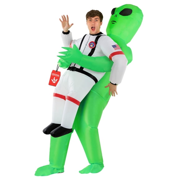 Morph Astronaut Alien Pmu Inflatable Adults Costume Halloween Costume For Unisex Green One Size