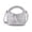 Silver, variant on Vegan Leather Mini Woven Crossbody Shoulder Bag