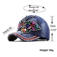 thumbnail image 4 of Baseball cap sun hat with diamonds hat ladies hat, 4 of 5