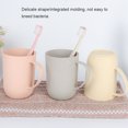 thumbnail image 4 of Injueey Taza de de trigo con asa para cepillo de dientes, vaso reutilizable, taza para bebida, soporte para cepillo de lavado, Cocina y Comedor Gris, 4 of 6