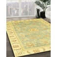 thumbnail image 3 of Ahgly Company Machine Washable Indoor Square Abstract Mustard Yellow Area Rugs, 6' Square, 3 of 7