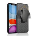 thumbnail image 2 of Compatible with Apple iPhone 11 Case with [Tempered Glass Screen Protector Belt Clip Holster] Hybrid ShockProof Armor Protection Phone Cover [Black], 2 of 6
