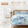 thumbnail image 6 of Cal King 4 Piece Bedding Set Summer Sea Turtle Starfish Blue Coral Soft Breathable Duvet Cover and Pillowcase,Marine Animals Underwater World Duvet Cover Set Bed Sheets for Bedroom Dormitory, 6 of 9