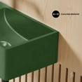 thumbnail image 4 of Lisse 16" Concrete Rectangle Wall-Mounted Sink with Left Side Faucet Mount in Matte Royal Green, 4 of 8