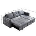 thumbnail image 6 of Morden Fort Sectional Sleeper Sofa with Storage, 3 Seat L-Shape Reversible Couch, 6 of 6