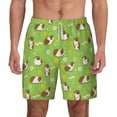 thumbnail image 3 of Uemuo Guinea Pigs Pattern Mens Swim Trunks Quick Dry Board Shorts with Mesh Lining, Stretch Beach Shorts Quick Dry No-Chafing Board Shorts-Medium, 3 of 9