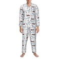 thumbnail image 3 of Lsque Dachshund Dog Puppy Pattern Long Sleeve Pajama Set for Men - Soft 2-Piece Sleepwear and Loungewear Set with Pockets, Comfy Nightwear-XX-Large, 3 of 7