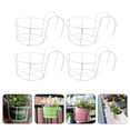 thumbnail image 2 of 4Pcs Hanging Planters for Railings Balcony Flowerpot Hangers Rail Planter Hanging Baskets, 2 of 6