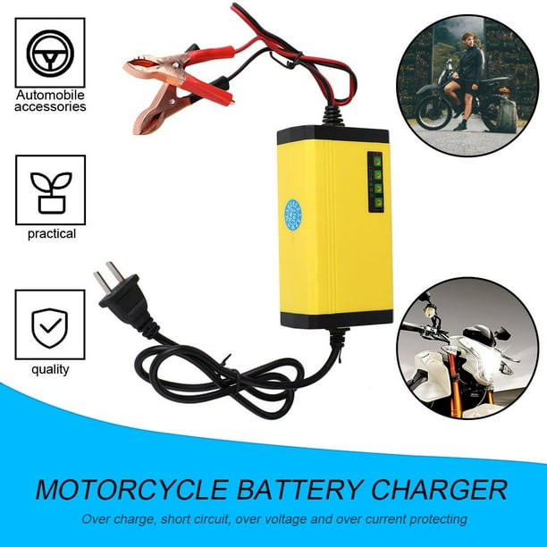 Chargeur de batterie automobile 6V 12V Appareil de charge Portable Batterie  Véhicule Affichage LED